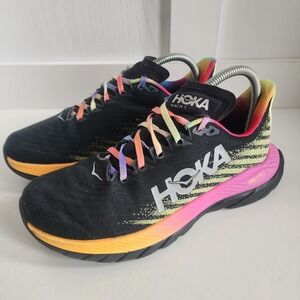 Hoka Mach 5 Running Shoes Black Rainbow Athletic Sneakers Womens 8 B